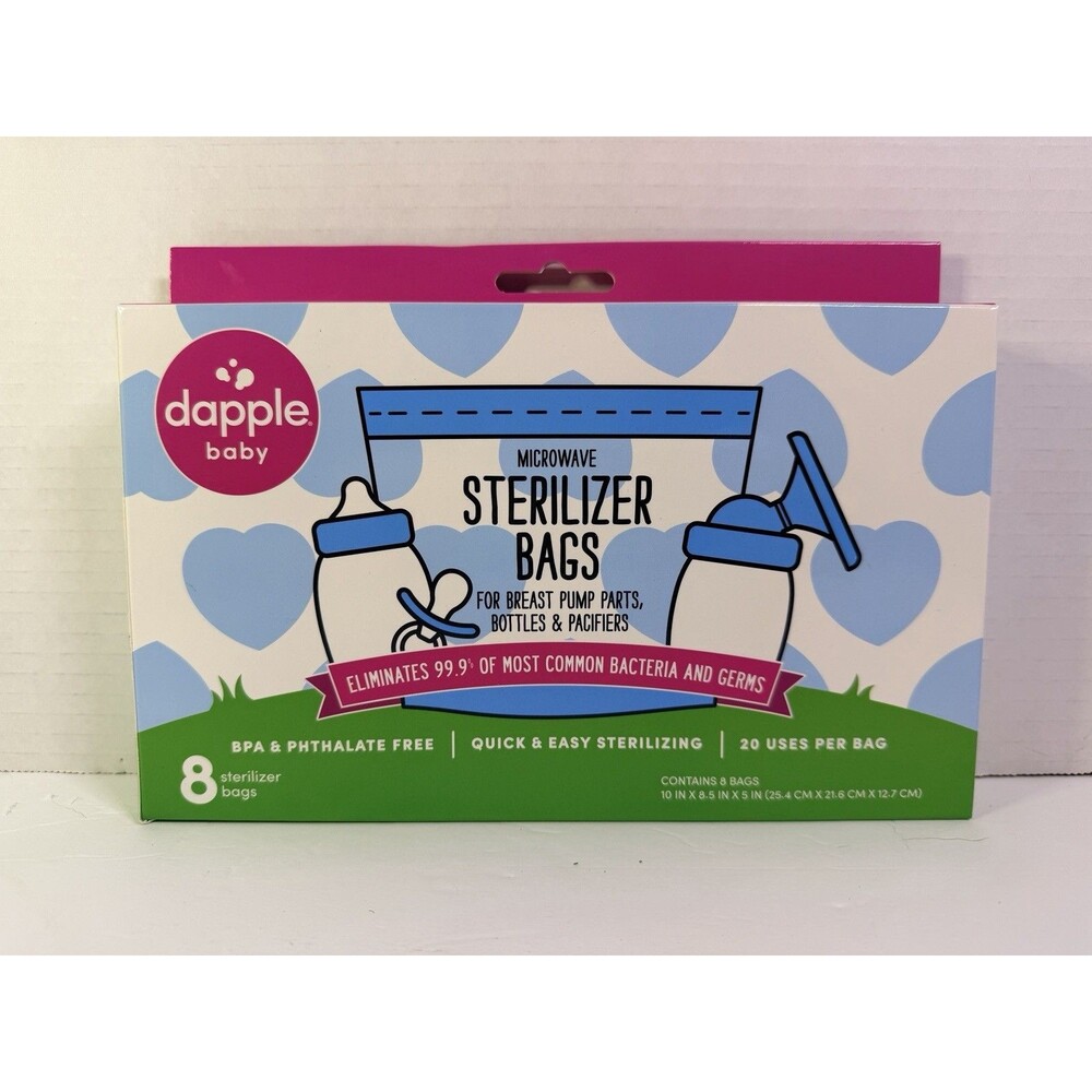 Dapple Baby Microwave Sterilizer Bags 8 Pack NWT Breast Pump Bottle Pacifier